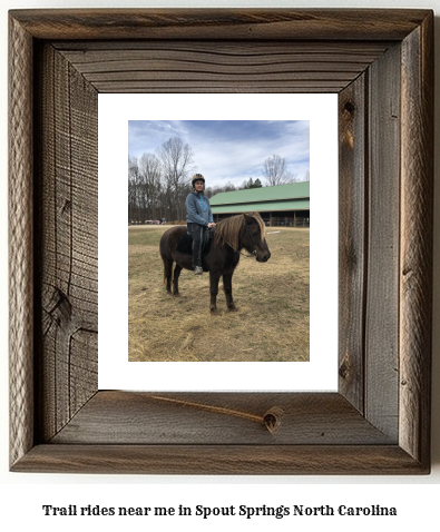 trail rides near me in Spout Springs, North Carolina